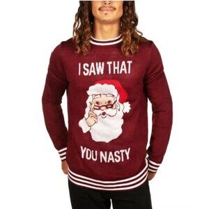 Tipsy Elves Men's You Nasty Ugly Christmas Sweater Size L